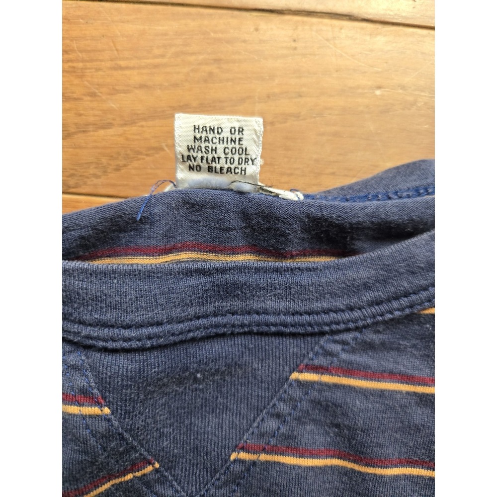 VTG 80s Dior Striped Shirt Large Actifs Long Sleeve Made In Japan Sportswear - Picture 7 of 9